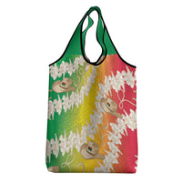 Vanuatu Cowboy Grocery Bag Straw Hats Hibiscus With Sand Drawing - Polynesian Pride