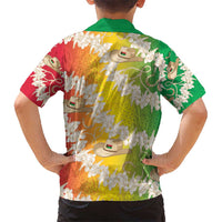 Vanuatu Cowboy Kid Hawaiian Shirt Straw Hats Hibiscus With Sand Drawing - Polynesian Pride