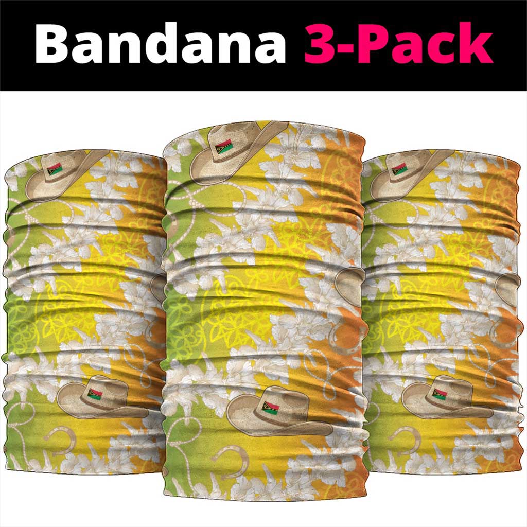 Vanuatu Cowboy Neck Gaiter Straw Hats Hibiscus With Sand Drawing - Polynesian Pride