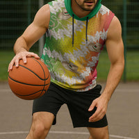 Vanuatu Cowboy Sleeveless Hoodie Straw Hats Hibiscus With Sand Drawing - Polynesian Pride