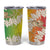 Vanuatu Cowboy Tumbler Cup Straw Hats Hibiscus With Sand Drawing - Polynesian Pride