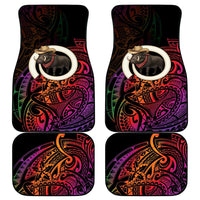 Vanuatu Boar Cowboy Car Mats Tusk Gradient Polynesian Pattern - Polynesian Pride