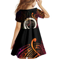 Vanuatu Boar Cowboy Family Matching Summer Maxi Dress and Hawaiian Shirt Tusk Gradient Polynesian Pattern - Polynesian Pride