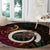 Vanuatu Boar Cowboy Round Carpet Tusk Gradient Polynesian Pattern - Polynesian Pride
