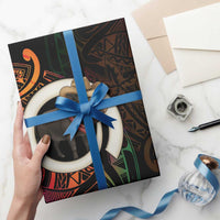 Vanuatu Boar Cowboy Wrapping Paper Tusk Gradient Polynesian Pattern - Polynesian Pride