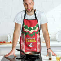 Mate Ma'a Tonga Rugby Custom Apron Tongan Kahoa Lei Ngatu Pattern Red LT14 - Polynesian Pride