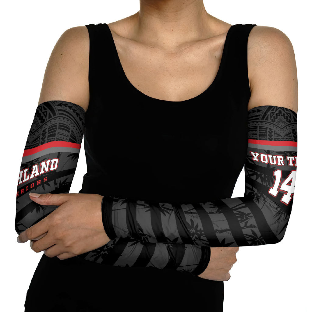 Fiji Naitasiri Rugby Custom Arm Sleeves Go Highland Warriors LT14 - Polynesian Pride