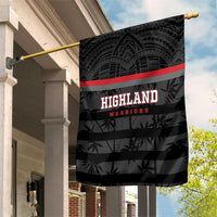 Fiji Naitasiri Rugby Garden Flag Go Highland Warriors LT14 House Flag Black - Polynesian Pride