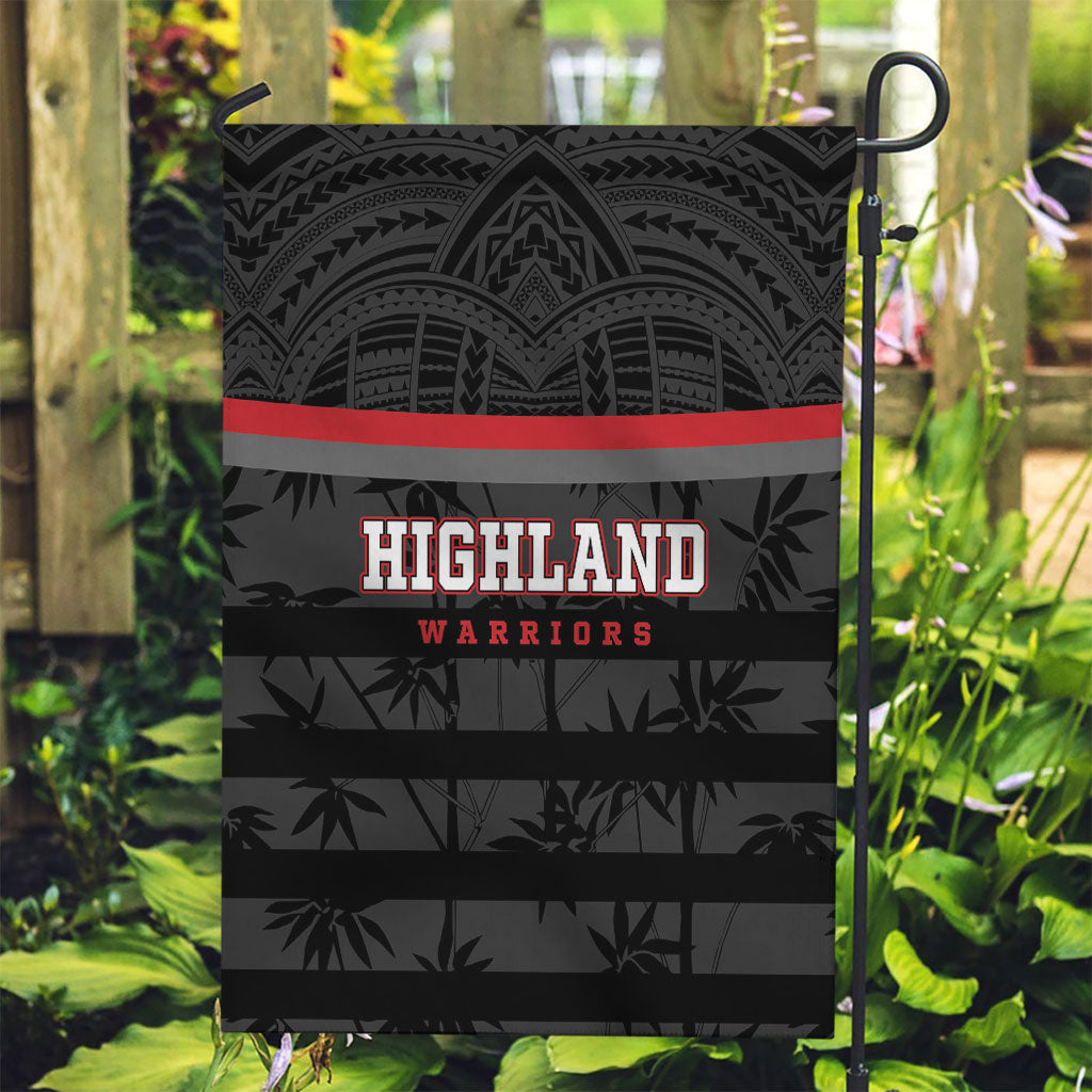 Fiji Naitasiri Rugby Garden Flag Go Highland Warriors LT14 Garden Flag Black - Polynesian Pride