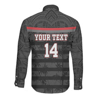Fiji Naitasiri Rugby Custom Long Sleeve Button Shirt Go Highland Warriors LT14 - Polynesian Pride