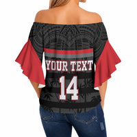 Fiji Naitasiri Rugby Custom Off Shoulder Wrap Waist Top Go Highland Warriors LT14 - Polynesian Pride