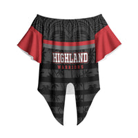 Fiji Naitasiri Rugby Custom Off Shoulder Wrap Waist Top Go Highland Warriors LT14 - Polynesian Pride