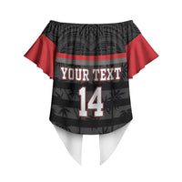 Fiji Naitasiri Rugby Custom Off Shoulder Wrap Waist Top Go Highland Warriors LT14 - Polynesian Pride