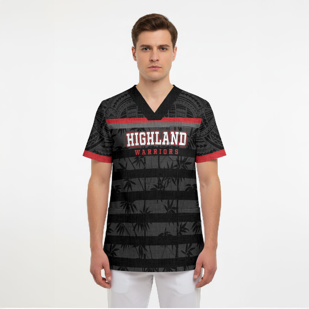 Fiji Naitasiri Rugby Custom Scrub Top Go Highland Warriors LT14 - Polynesian Pride