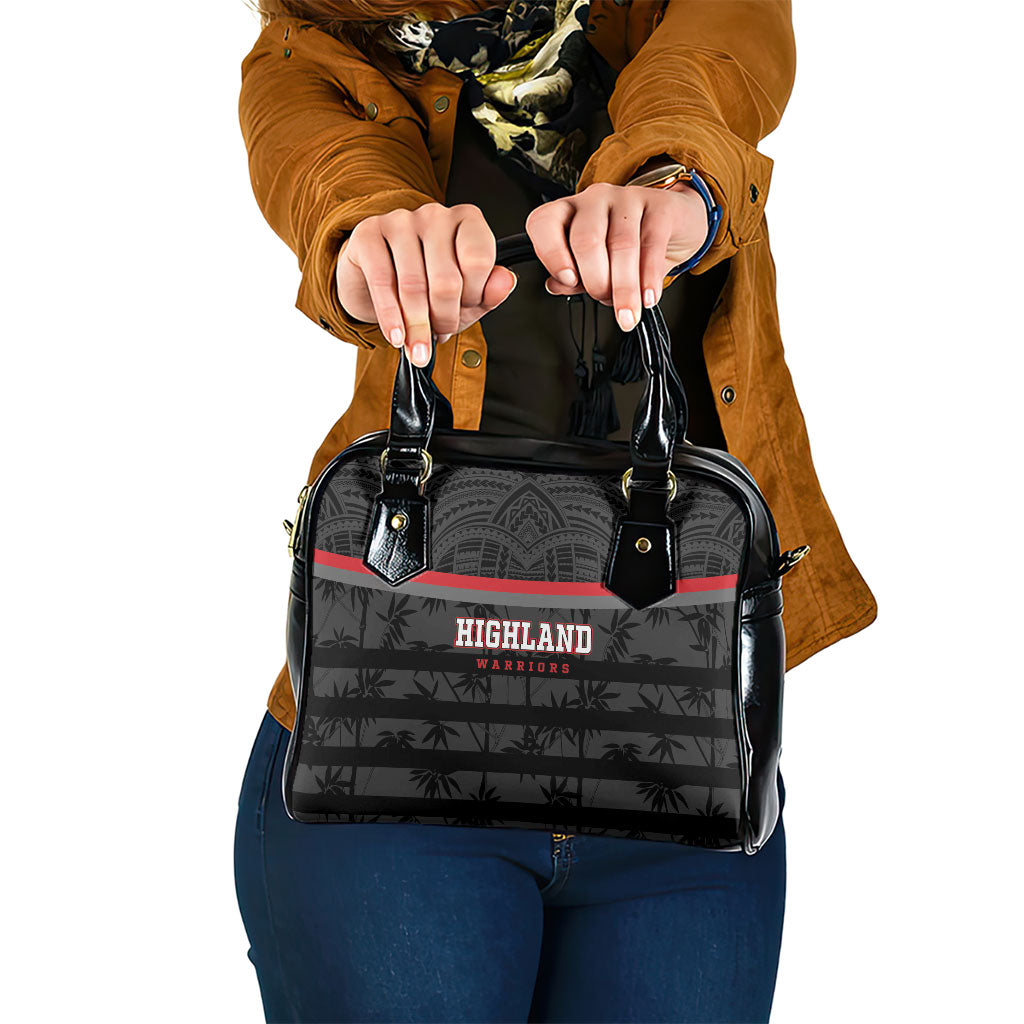 Fiji Naitasiri Rugby Shoulder Handbag Go Highland Warriors LT14 One Size Black - Polynesian Pride