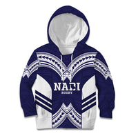Fiji Nadi Rugby Custom Kid Hoodie Kikau O Nadi Ko LT14 Hoodie Blue - Polynesian Pride