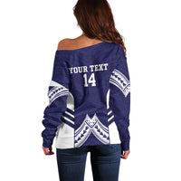 Fiji Nadi Rugby Custom Off Shoulder Sweater Kikau O Nadi Ko LT14 - Polynesian Pride