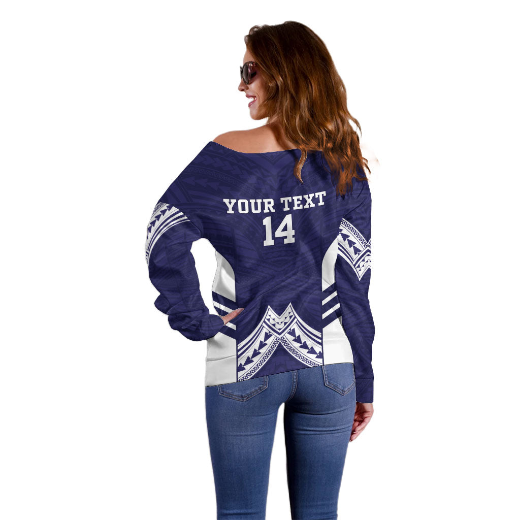Fiji Nadi Rugby Custom Off Shoulder Sweater Kikau O Nadi Ko LT14 - Polynesian Pride