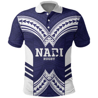 Fiji Nadi Rugby Custom Polo Shirt Kikau O Nadi Ko LT14 Blue - Polynesian Pride