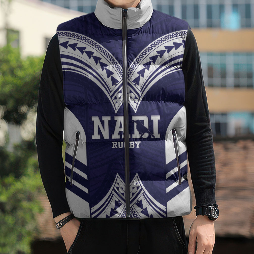 Fiji Nadi Rugby Custom Sleeveless Puffer Jacket Kikau O Nadi Ko LT14 - Polynesian Pride