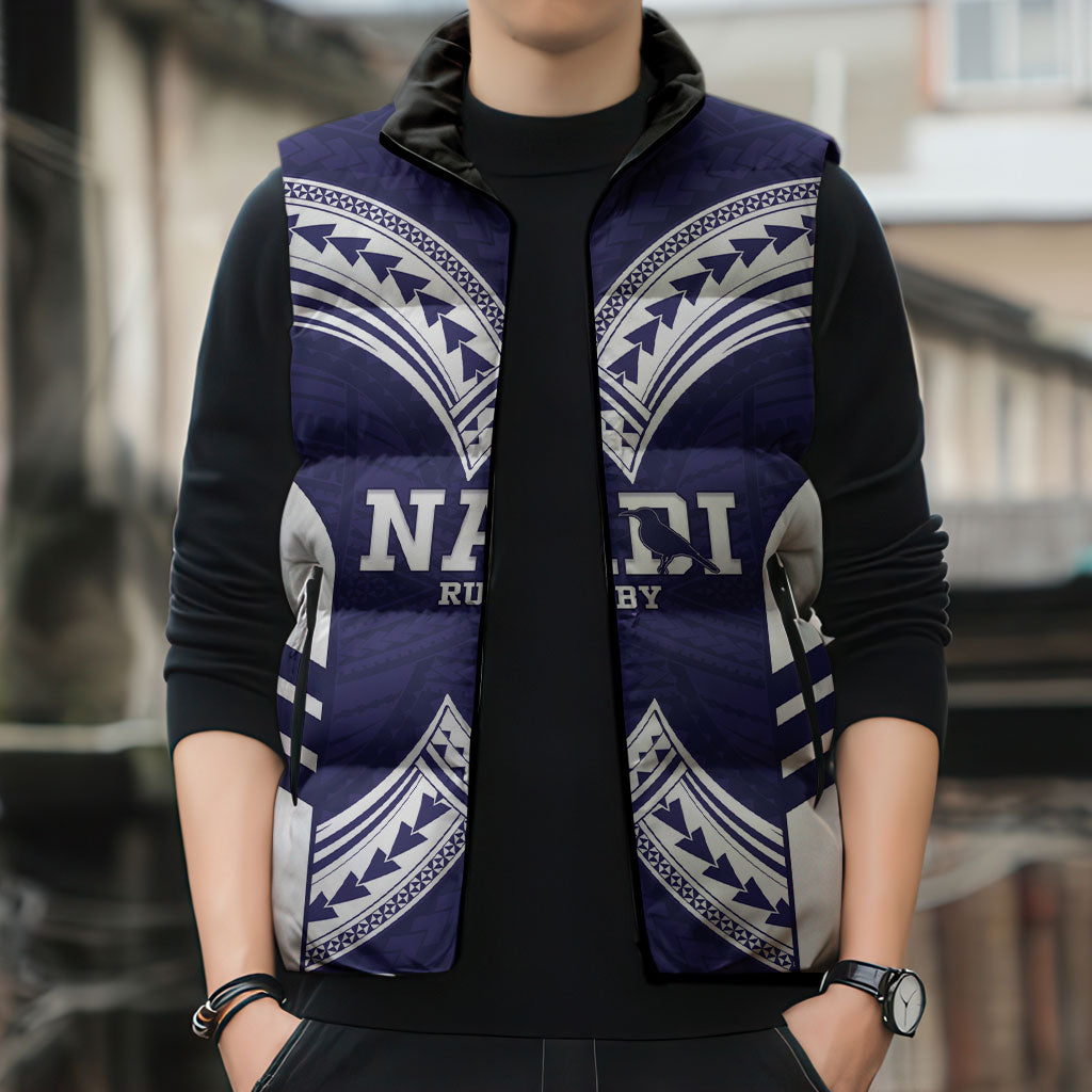 Fiji Nadi Rugby Custom Sleeveless Puffer Jacket Kikau O Nadi Ko LT14 - Polynesian Pride