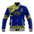 Personalised Fiji Natabua High School Baseball Jacket Fijian Tapa Pattern LT14 Unisex Blue - Polynesian Pride