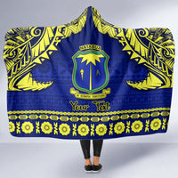 Personalised Fiji Natabua High School Hooded Blanket Fijian Tapa Pattern LT14 - Polynesian Pride
