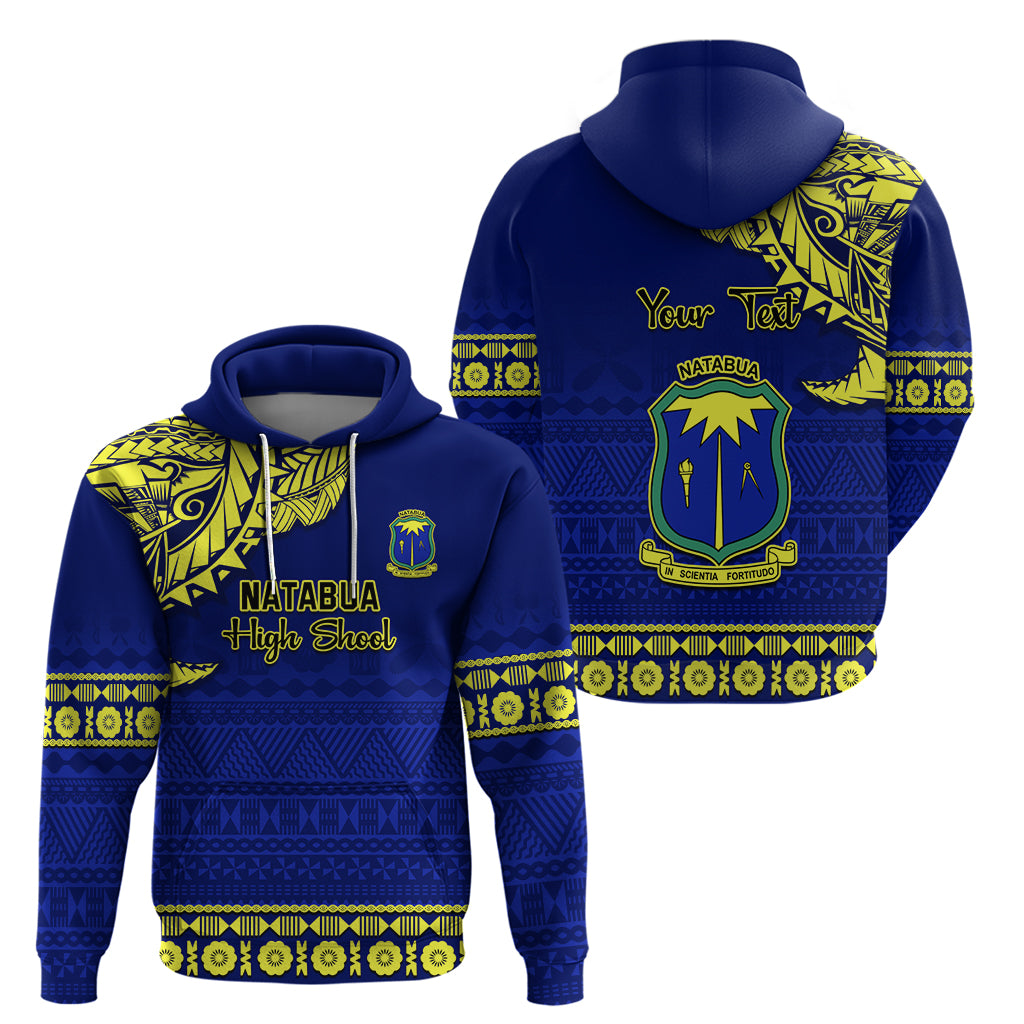 Personalised Fiji Natabua High School Hoodie Fijian Tapa Pattern LT14 - Polynesian Pride