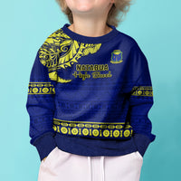 Personalised Fiji Natabua High School Kid Ugly Christmas Sweater Fijian Tapa Pattern LT14 - Polynesian Pride