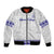 Personalised Fiji Labasa College Bomber Jacket Fijian Tapa Pattern LT14 Unisex White - Polynesian Pride
