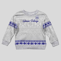 Personalised Fiji Labasa College Kid Ugly Christmas Sweater Fijian Tapa Pattern LT14 Kid White - Polynesian Pride