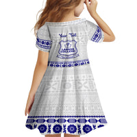 Personalised Fiji Labasa College Kid Short Sleeve Dress Fijian Tapa Pattern LT14 - Polynesian Pride