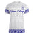 Personalised Fiji Labasa College Women V Neck T Shirt Fijian Tapa Pattern LT14 Female White - Polynesian Pride