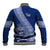 Personalised Fiji Queen Victoria School Baseball Jacket Fijian Tapa Pattern LT14 - Polynesian Pride