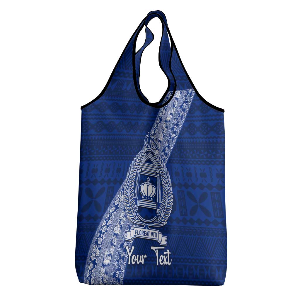 Personalised Fiji Queen Victoria School Grocery Bag Fijian Tapa Pattern