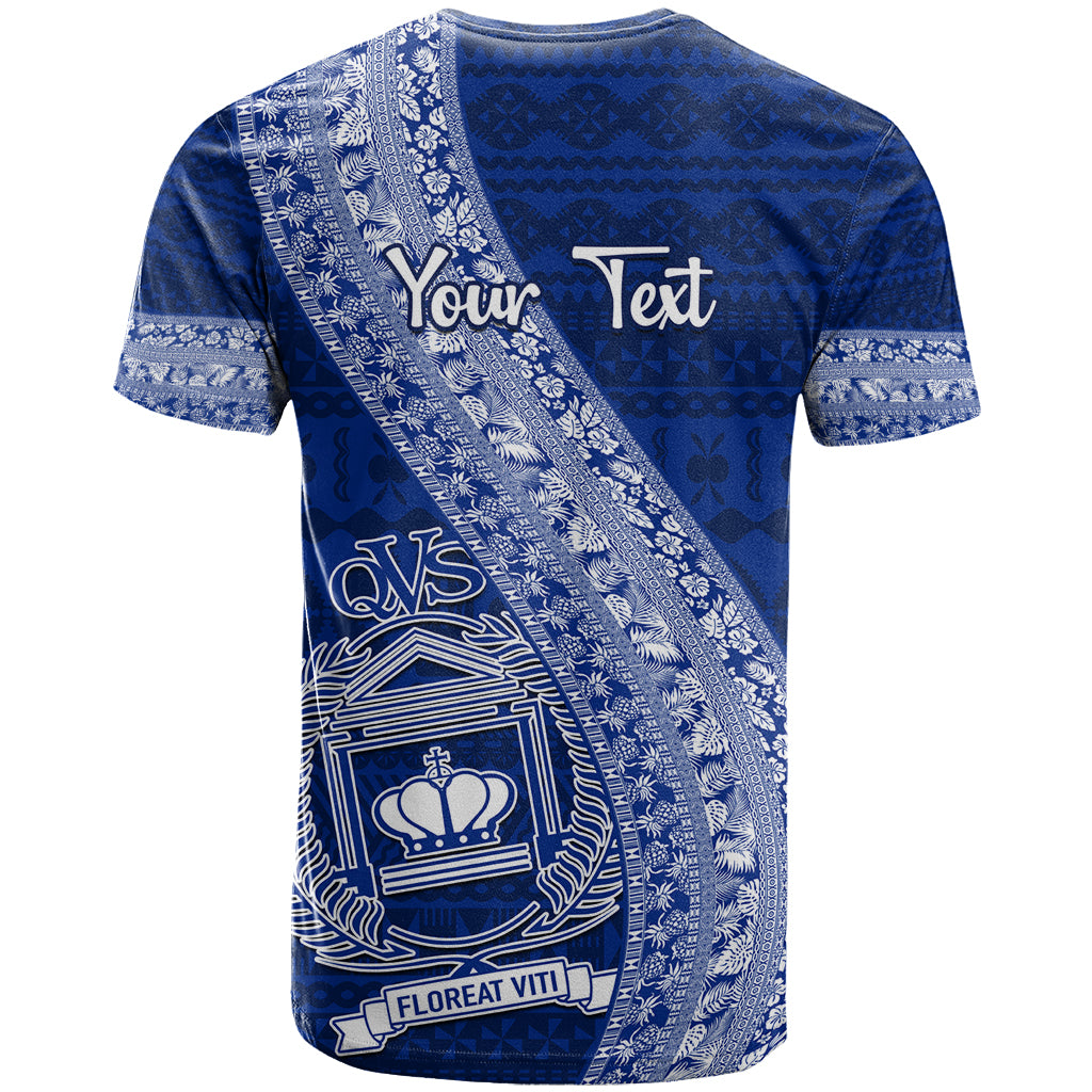 Personalised Fiji Queen Victoria School T Shirt Fijian Tapa Pattern LT14 - Polynesian Pride