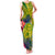 Personalised Leone High School Family Matching Tank Maxi Dress and Hawaiian Shirt American Samoa Schools Polynesian Tropical Flowers LT14 Mom's Dress Green - Polynesian Pride