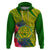 Personalised Leone High School Hoodie American Samoa Schools Polynesian Tropical Flowers LT14 Green - Polynesian Pride