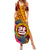 Personalised Tafuna High School Summer Maxi Dress American Samoa Schools Polynesian Tropical Flowers LT14 Women Maroon - Polynesian Pride