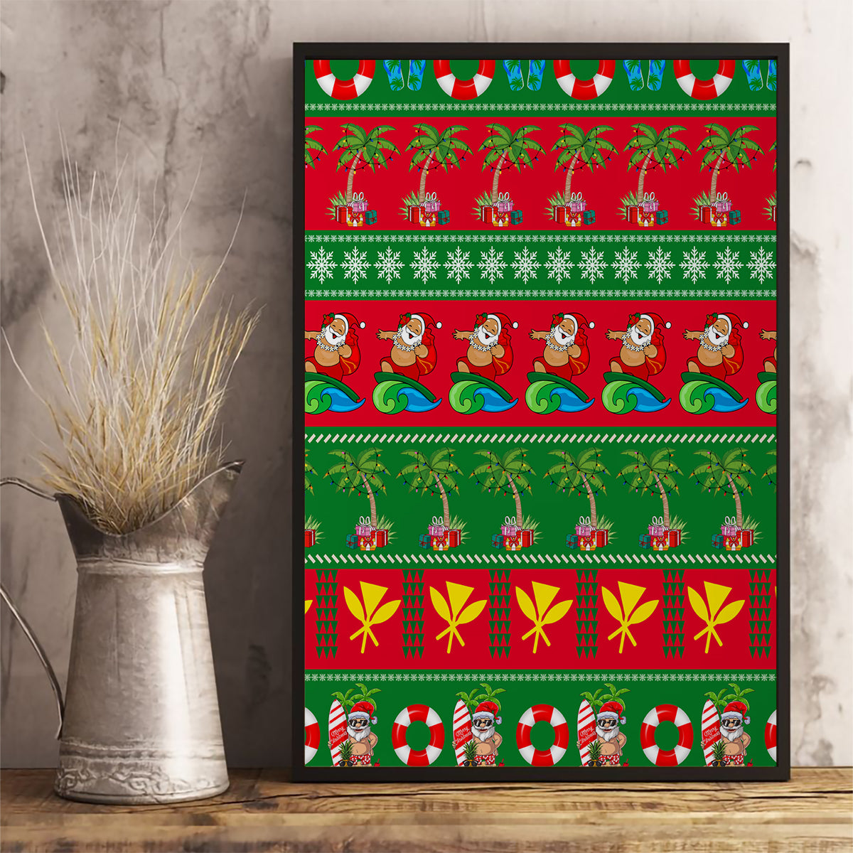 Hawaii Christmas Canvas Wall Art Mele Kalikimaka LT14 - Polynesian Pride