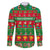 Personalised Hawaii Christmas Family Matching Long Sleeve Bodycon Dress and Hawaiian Shirt Mele Kalikimaka LT14 Dad's Shirt - Long Sleeve Green - Polynesian Pride