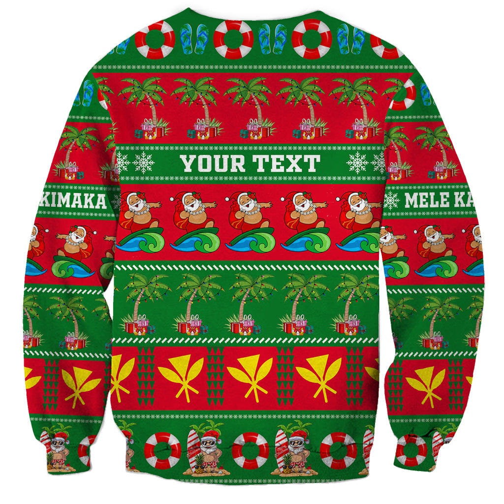 Personalised Hawaii Christmas Sweatshirt Mele Kalikimaka LT14 - Polynesian Pride