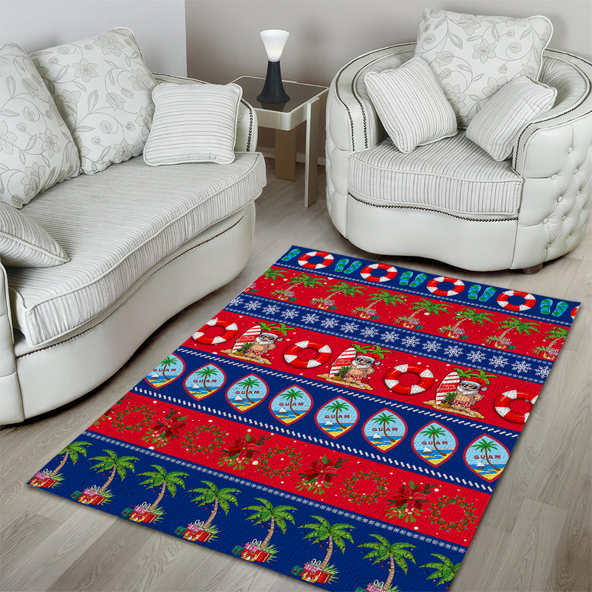 Guam Christmas Area Rug Felis Pasgua LT14 - Polynesian Pride