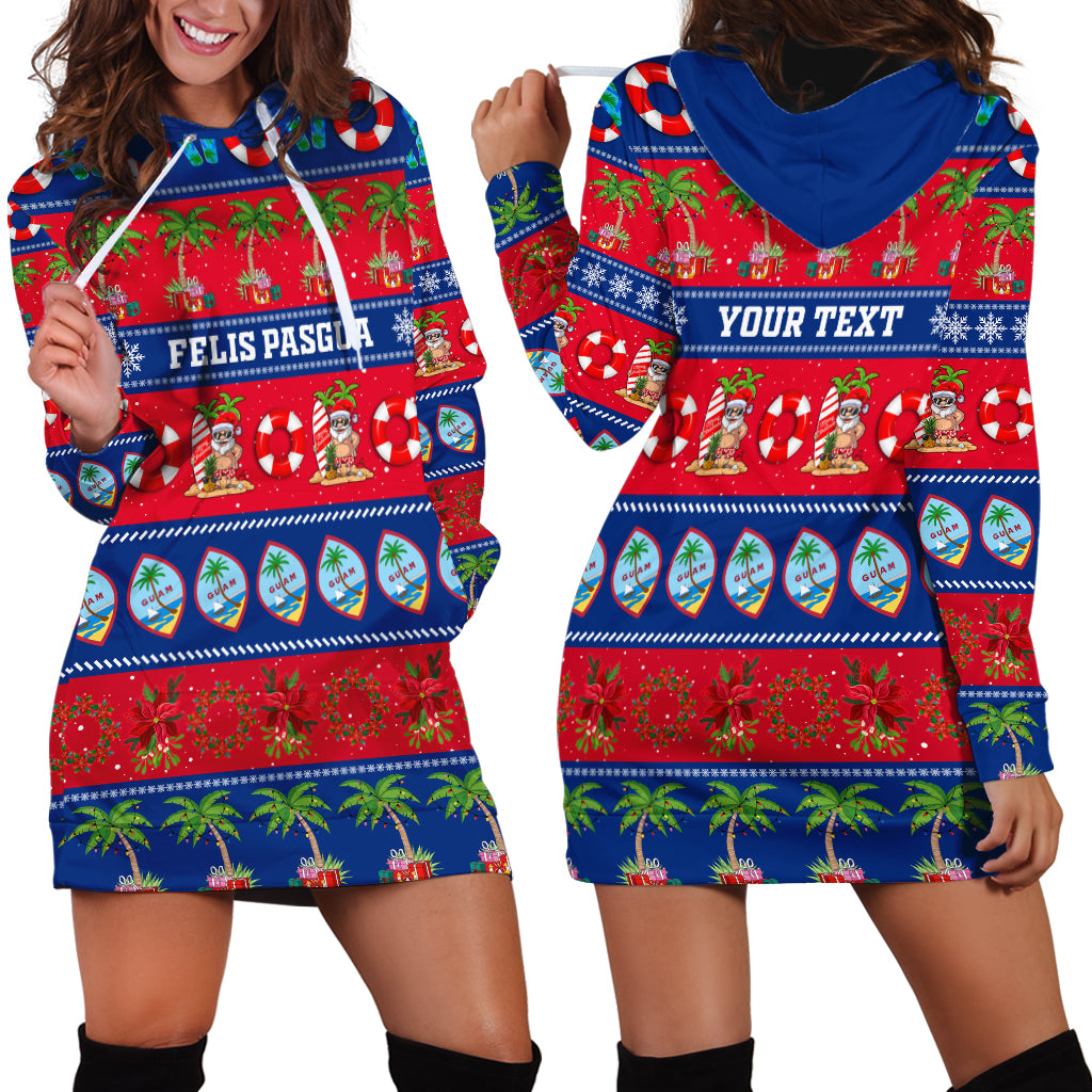Personalised Guam Christmas Hoodie Dress Felis Pasgua LT14 - Polynesian Pride