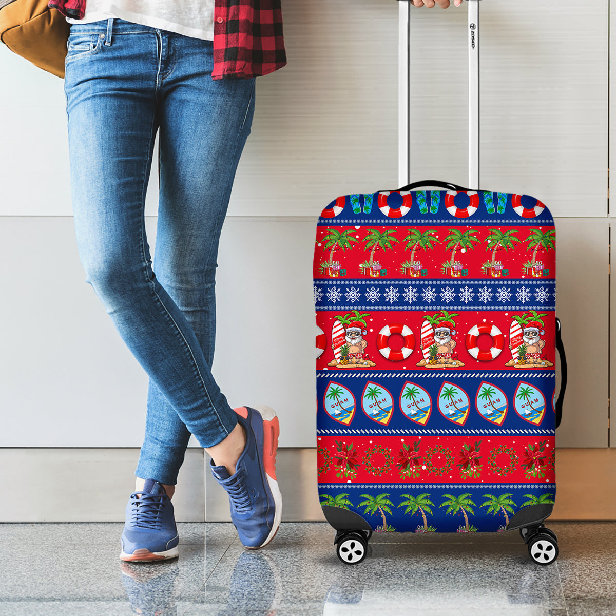 Guam Christmas Luggage Cover Felis Pasgua LT14 - Polynesian Pride
