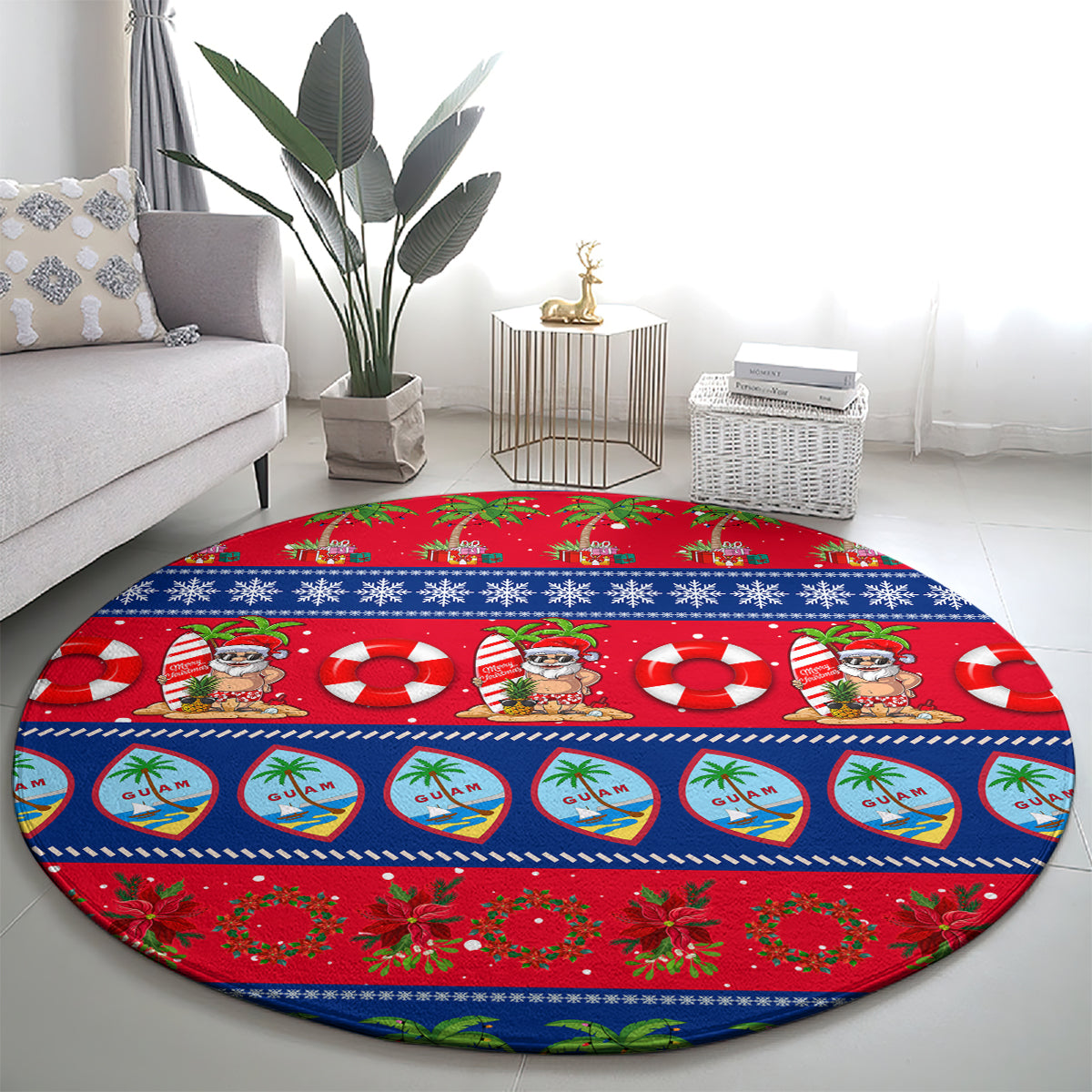 Guam Christmas Round Carpet Felis Pasgua LT14 - Polynesian Pride