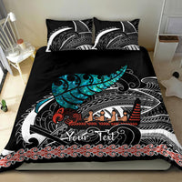 Personalised New Zealand Waka Bedding Set Aotearoa Maori Silver Fern Pattern LT14 - Polynesian Pride