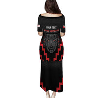 Personalised Toitu Te Tiriti Mana Maori Motuhake Puletasi Aotearoa Haka Face Mix Poutama Art