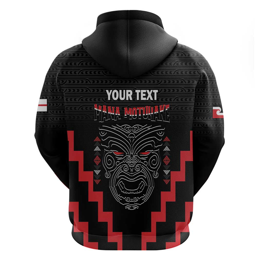 Personalised Toitu Te Tiriti Mana Maori Motuhake Zip Hoodie Aotearoa Haka Face Mix Poutama Art LT14 - Polynesian Pride