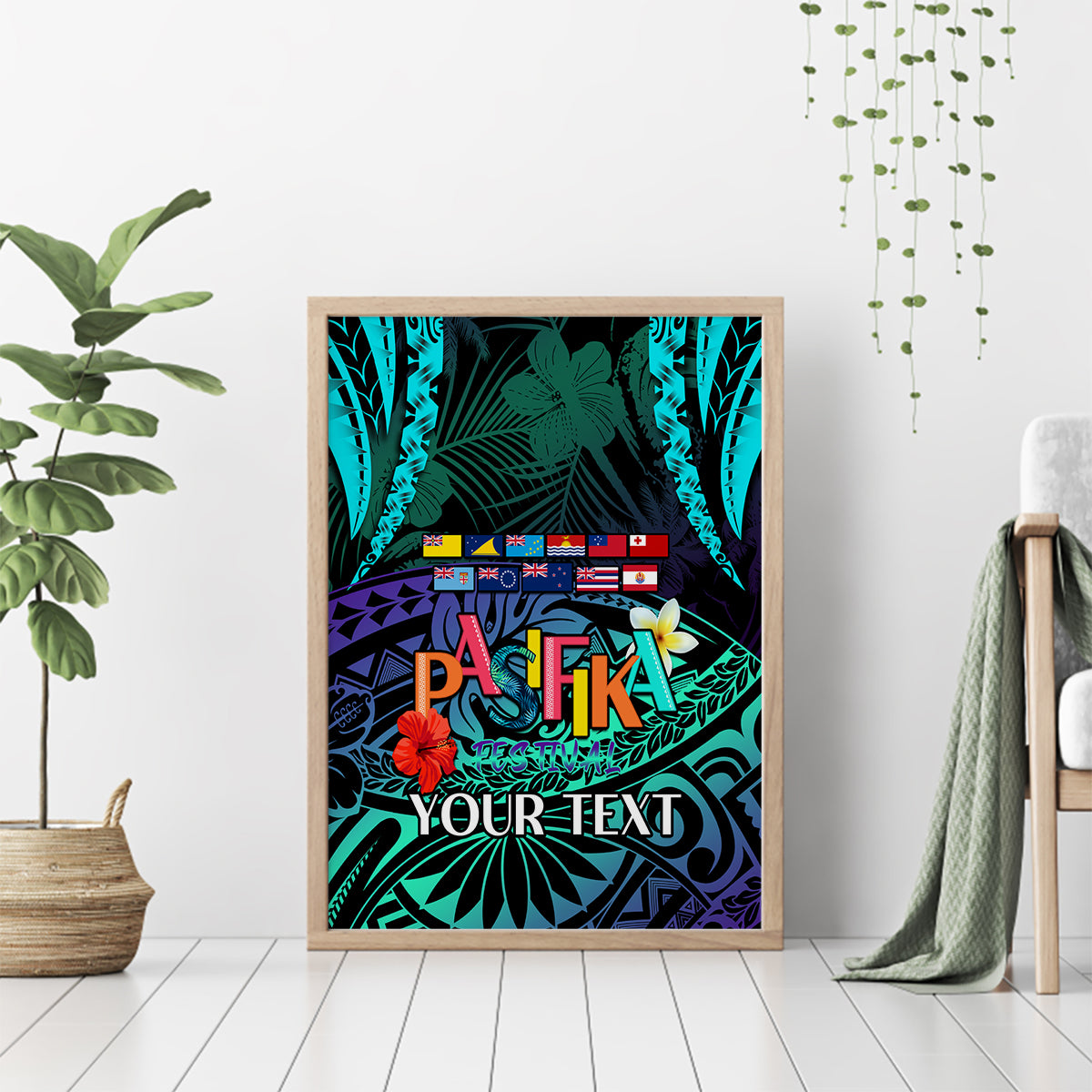 Personalised Pasifika Festival Auckland Canvas Wall Art 2024 Pacific Islands Polynesian Pattern LT14 - Polynesian Pride